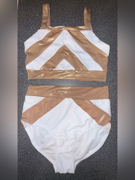 Roxie Dance Other - Roxie Dance 2 Piece Set Gold/White Top Size Adult XX-Small & Size Adult X-Small